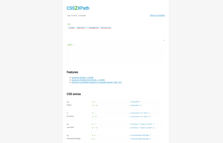 css2xpath